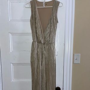 New York collection, gold sparkle pant jumpsuit. Size xs